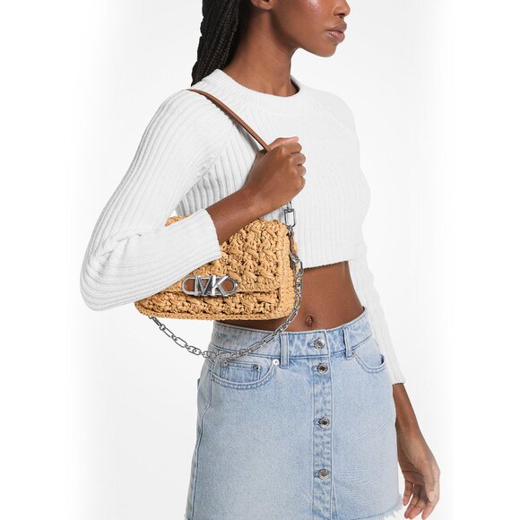 Michael Kors Parker Medium Convertible Pouchette Shoulder Bag - Picture 3 of 9